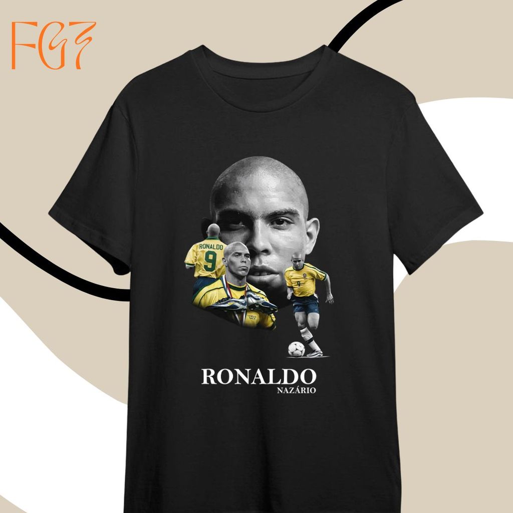 Camiseta Craque Camisa 9 Futebol Ronaldo Seleção Brasileira Copa Do Mundo Brasil Pentacampeão 