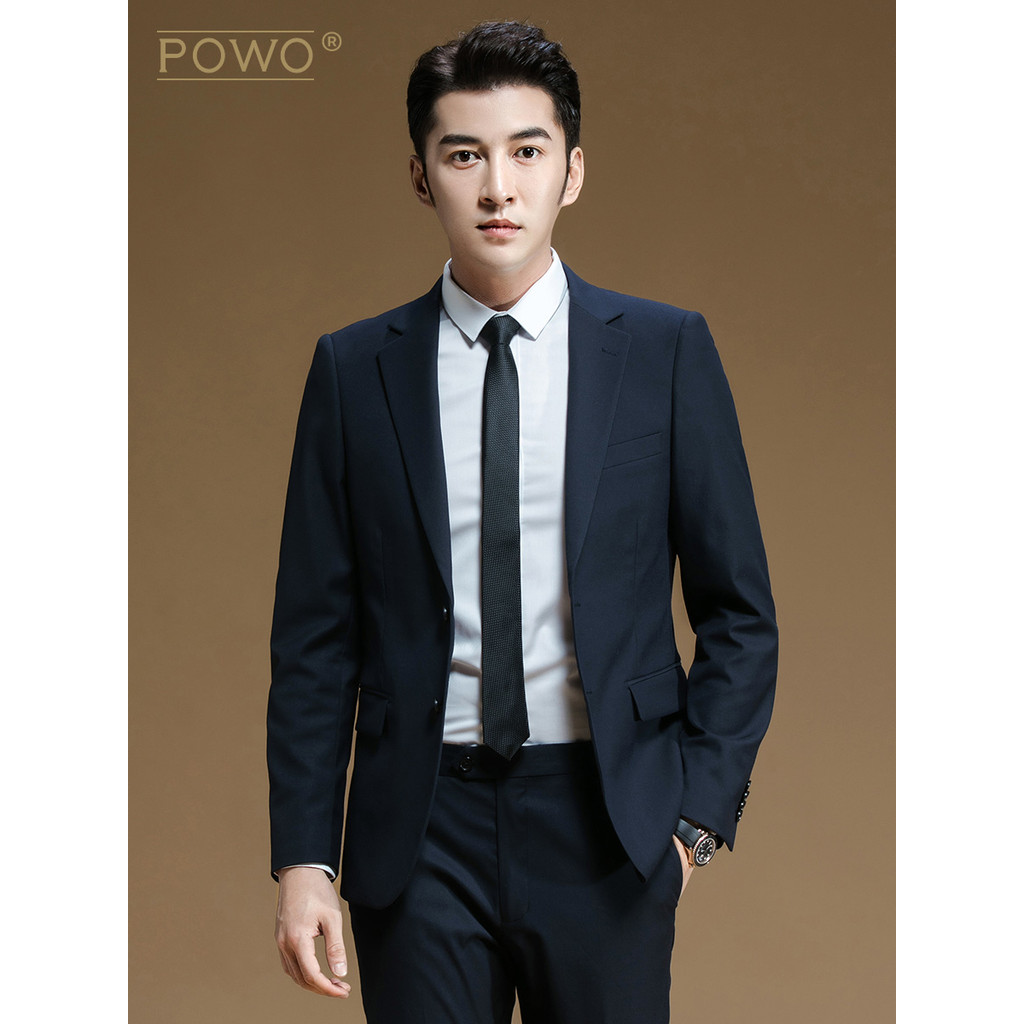 Terno masculino terno fino-ajuste negócios preto High-End terno jaqueta Formal terno casamento noivo vestido de casament