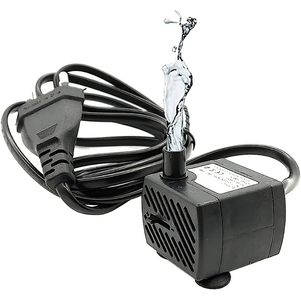 Bomba Submersa Com luz Bombinha Motor Aquário 180L/H Água Gato Cachorro Peixes Pet