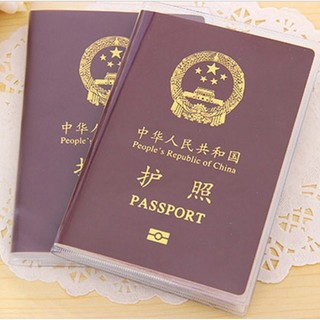 Porta-passaporte à prova d'água, resistente a arranhões, capa protetora, transparente fosca, porta-cartões de PVC, porta