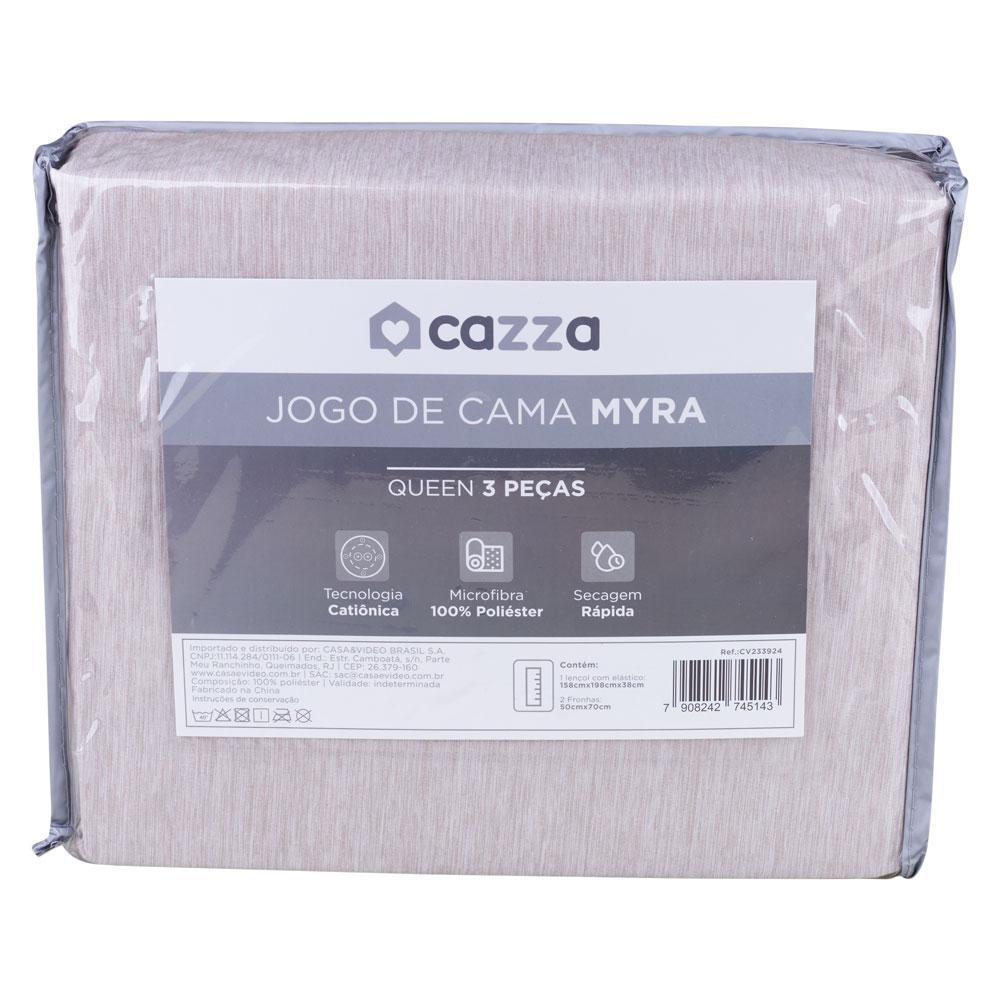 Jogo de Cama Queen 3 Peças Microfibra Catiônica Cazza Myra em Oferta na Shopee