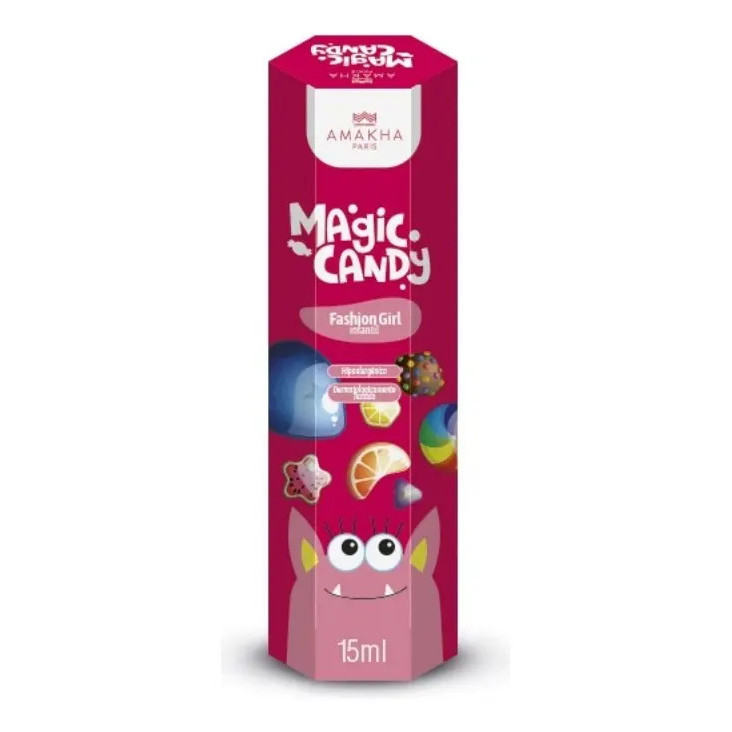 Deo Colônia Infantil Fashion Girl Magic Candy 15ml - Amakha Paris