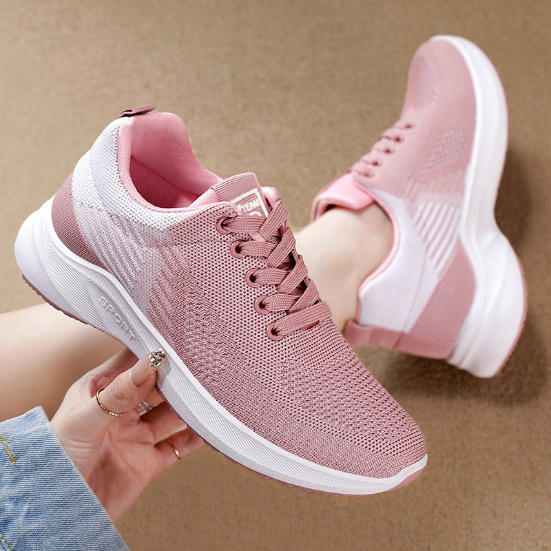 Sapatos femininos sapatos esportivos sapatos femininos outono novo estilo tênis de corrida leve respirável malha sapatos