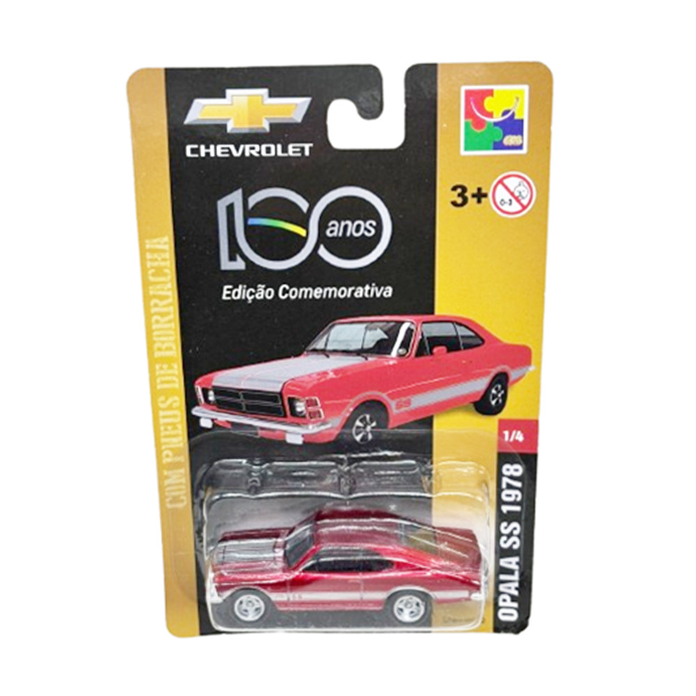 Miniatura Carro Chevrolet Opala SS (1978) - Vermelho - 1/4 - 1:64 - CKS Toys