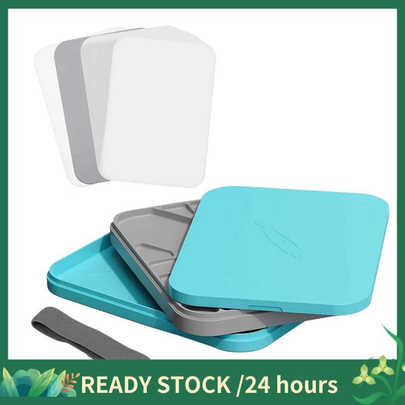 Paleta De Bandeja De Pintura Úmida Com 50 Peças De Papel De Molhada , Para Em Miniatura Acrílica , 2 Esponjas Incluídas