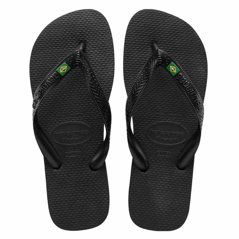 Chinelo Havaianas Brasil Preto Original Unissex Confortável Leve Solado Antiderrapante Borracha Resistente Casual Praia