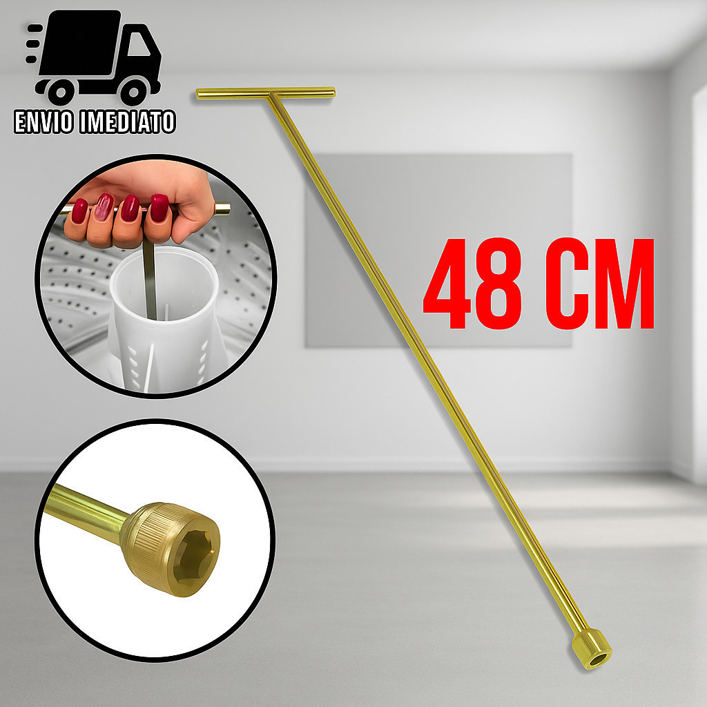 Chave T 10mm Longa para Maquina de Lavar Agitador