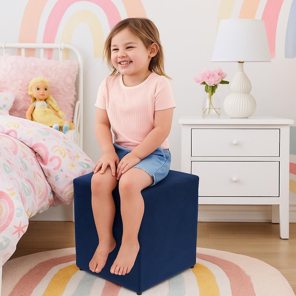 Banco Puff Infantil Kids Mini Estofado Acolchoado Decorativo Banquinho Decor Quarto Crianças Meninos Menimas