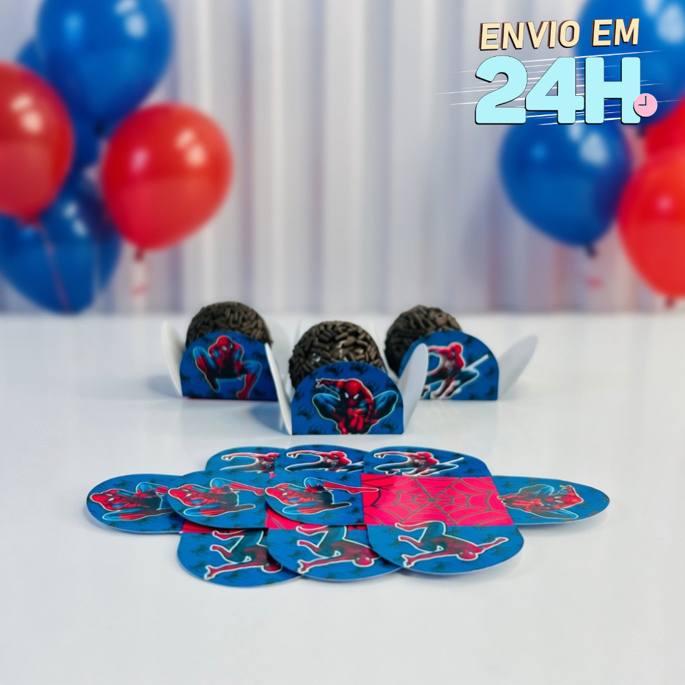 Forminha de Doces Homem Aranha Personalizada no Tema /Lembrancinha de Festa /Aniversário