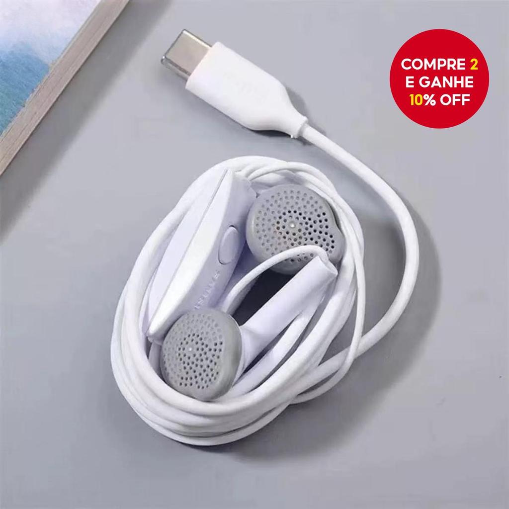 S5830 Fones de Ouvido Tipo-C EHS61, Fones com Fio Intra-Auriculares, Mãos Livres, Compatíveis com Diversos