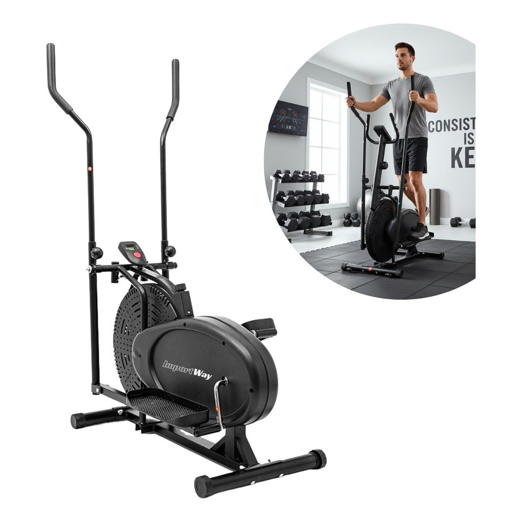 Elíptico Com Resistência a Ar Importway Suporta Até 150kg Ideal Para Treinos Sem Impacto e Queima de Calorias em Oferta na Shopee