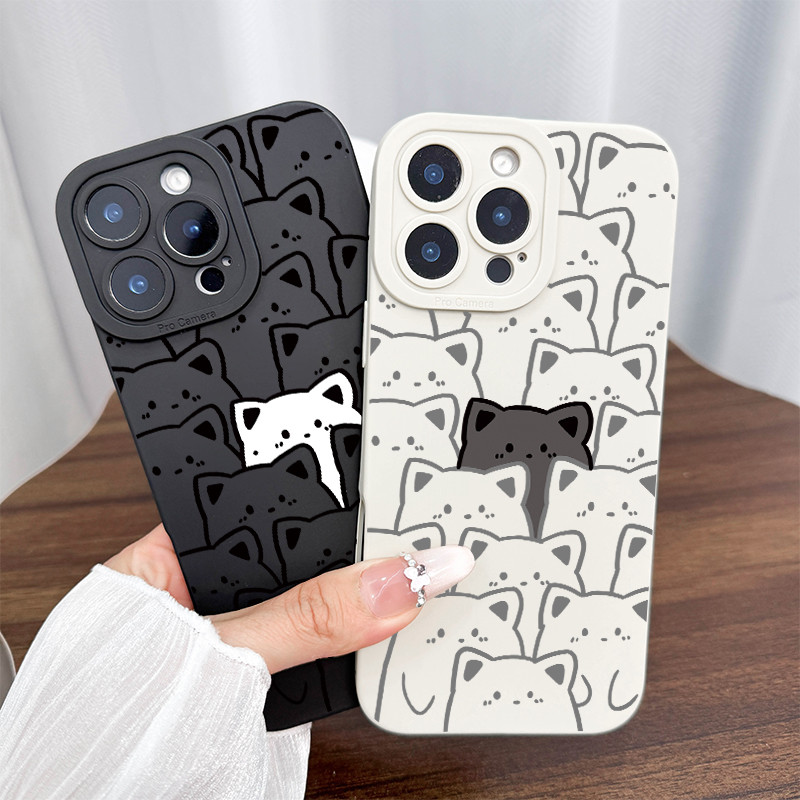 Capa Para iPhone 17 16 15 Pro Max Ar 13 14 12 11 XS XR 7 8 Plus Silicone Macia Impressão Completa Gato ZYCase — imagem 2 de 2