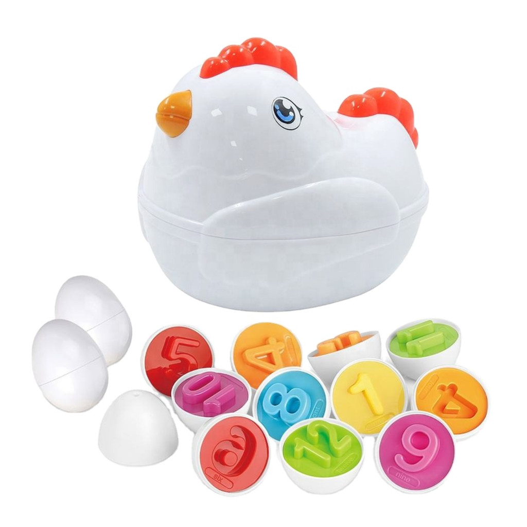 Brinquedo Ovos de Encaixar Galinha Brinquedo Educativo Infantil Didatico Bebê meninos e meninas