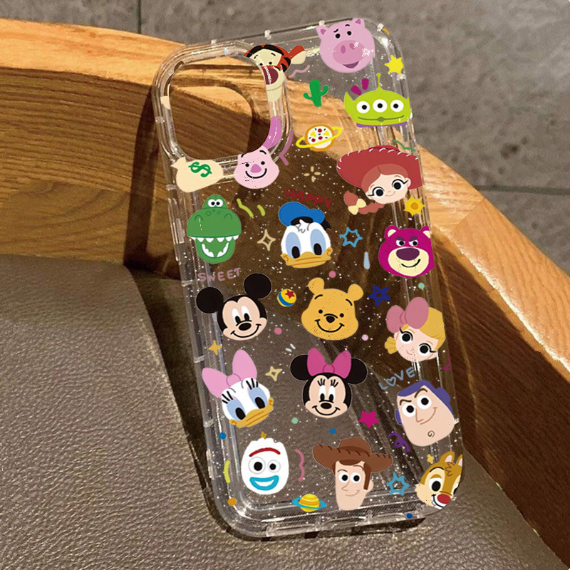 Capa Capinha Para iPhone 17 Ar 16 15 14 Plus 13 12 11 Pro Max XR Ponto De Silicone Transparente Mikey em Oferta na Shopee