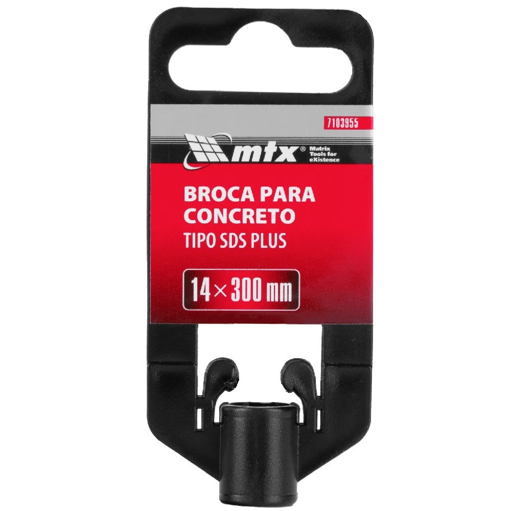Detalhes do Broca wídea para concreto 14 x 300 mm SDS Plus - 7103955 MTX