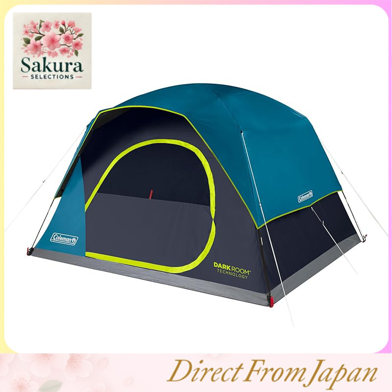 Coleman 4/6/8/10-Person Skydome Dark Room Tent with Rainfly, 5-Minute Setup, Blocks 90% of Sunlight, 20% More Headroom Than Conventional Tents