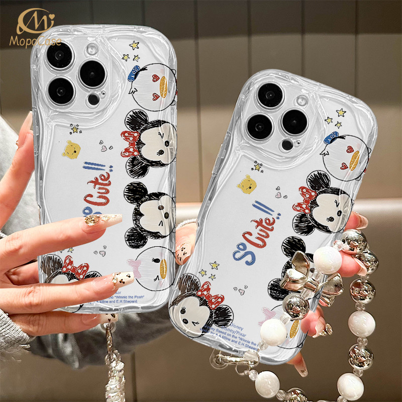 Capa Para Samsung A56 A36 A55 A54 A16 A15 A14 A05 A51 A52 A34 A35 A32 A13 A12 A04E Mickey Pato Caso De Telefone Mopo