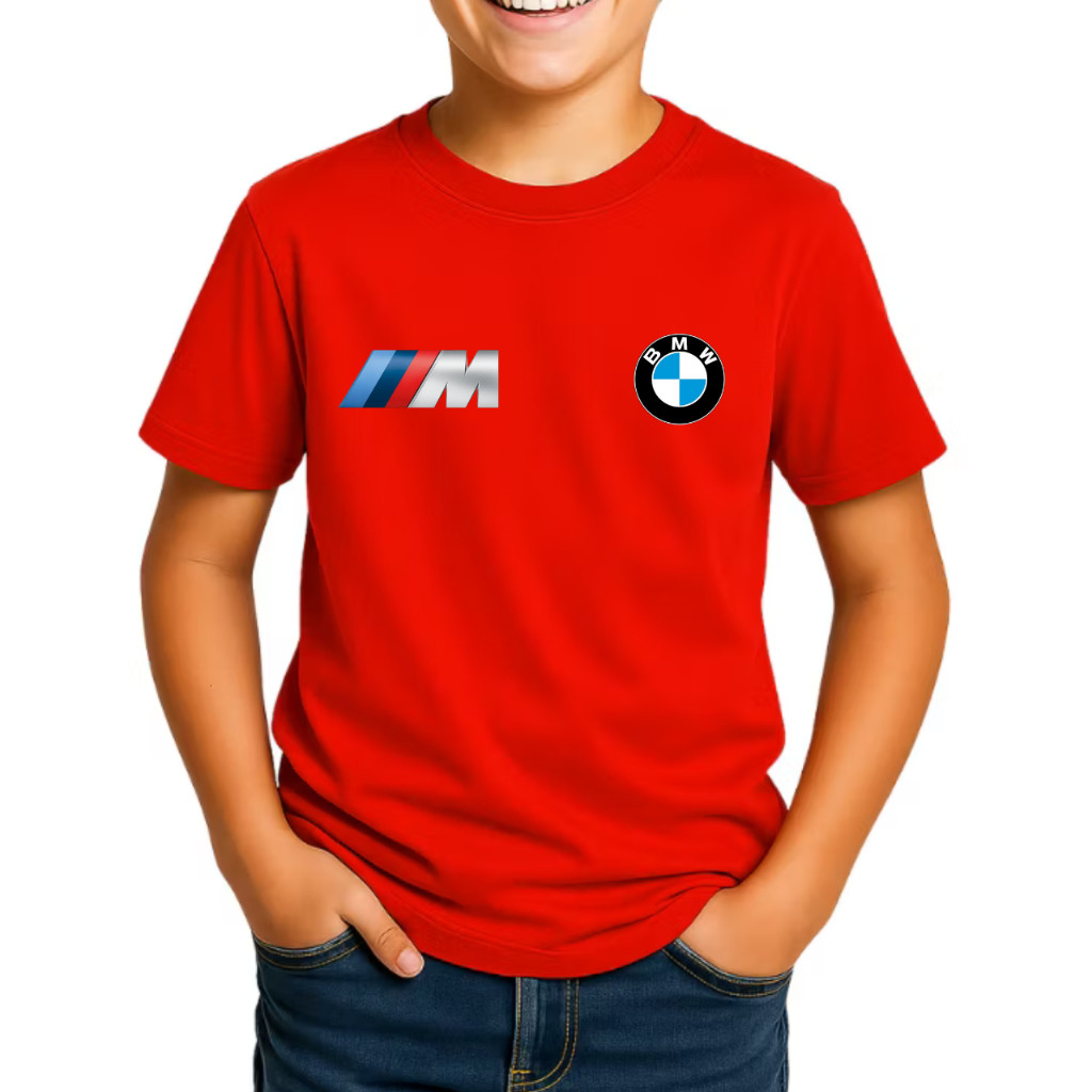 Camiseta Infantil Juvenil BMW M Camisa Estampada 100% Algodão Premium N° 2 ao 16 Alta Qualidade