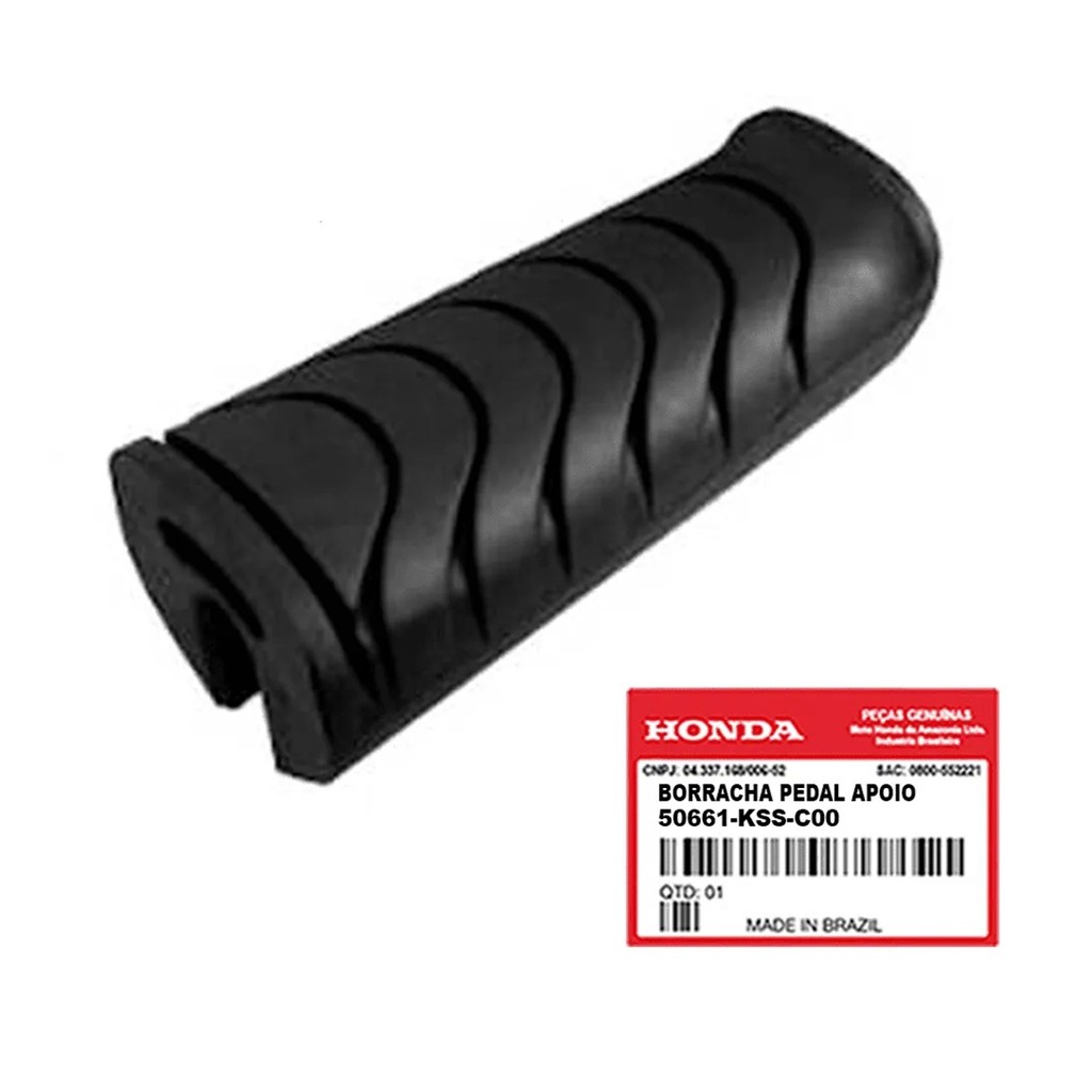 BORRACHA PEDAL APOIO HONDA 50661KSSC00 BIZ 125/110I GENUÍNO