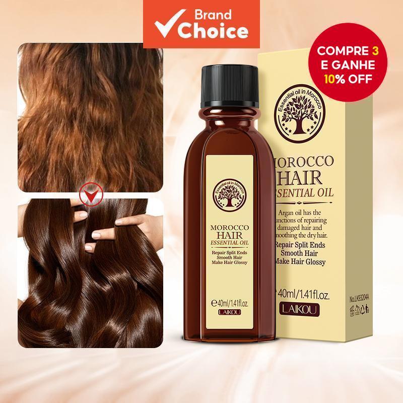 LAIKOU Argan Oil Conditioning Oil Nourishes Dry Hair Smoothes Hair 17ml/30ml/40ml/60ml 1pc em Oferta na Shopee
