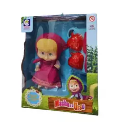 Boneca Masha E O Urso 18 cm com Acessórios para Crianças a Partir de 3 Anos Cotiplas - 2569