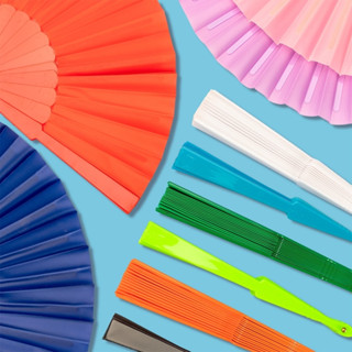 Leque de Plástico - 8 Cores em Oferta na Shopee