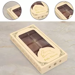 10 CAIXA BARRA TABLETE M 14,5×7,5×2 - PASCOA LUZ 5855 ( IDEIA PÁSCOA 2026 )