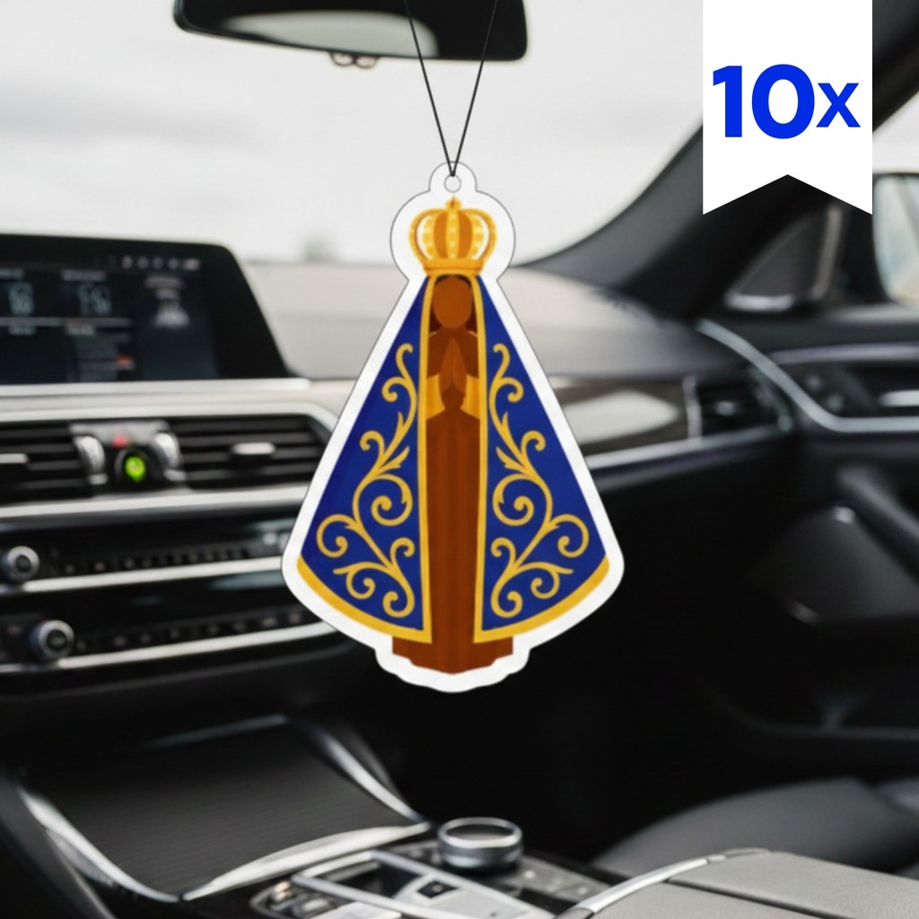 10x Cheirinho Aromatizante Nossa Senhora Aparecida Brinde Aroma Automotivo