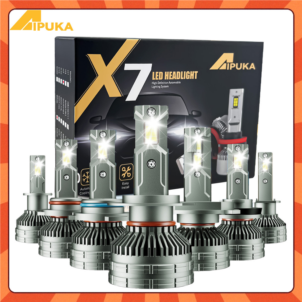AIPUKA G70 200W 40000LM LED Farol Lâmpadas De Carro Para H1 H3 H4 H7 H11 H27 9005 9006 6500K 9V A 32V