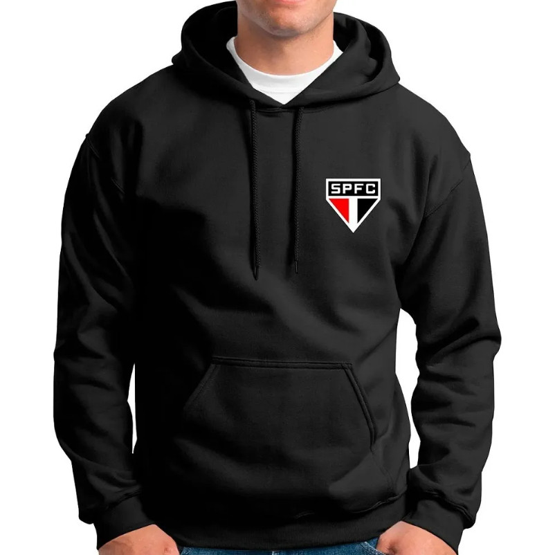 Blusa Moletom Flanelada Time De Futebool SP Bolso E Capuz Envios Rapidos Ótima Qualidade