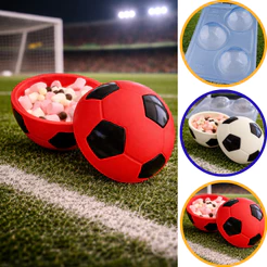 Forma Bwb Especial Silicone 3 Partes Bola De Futebol Copa Do Mundo 300 G Cod 3533 (CHOCO)