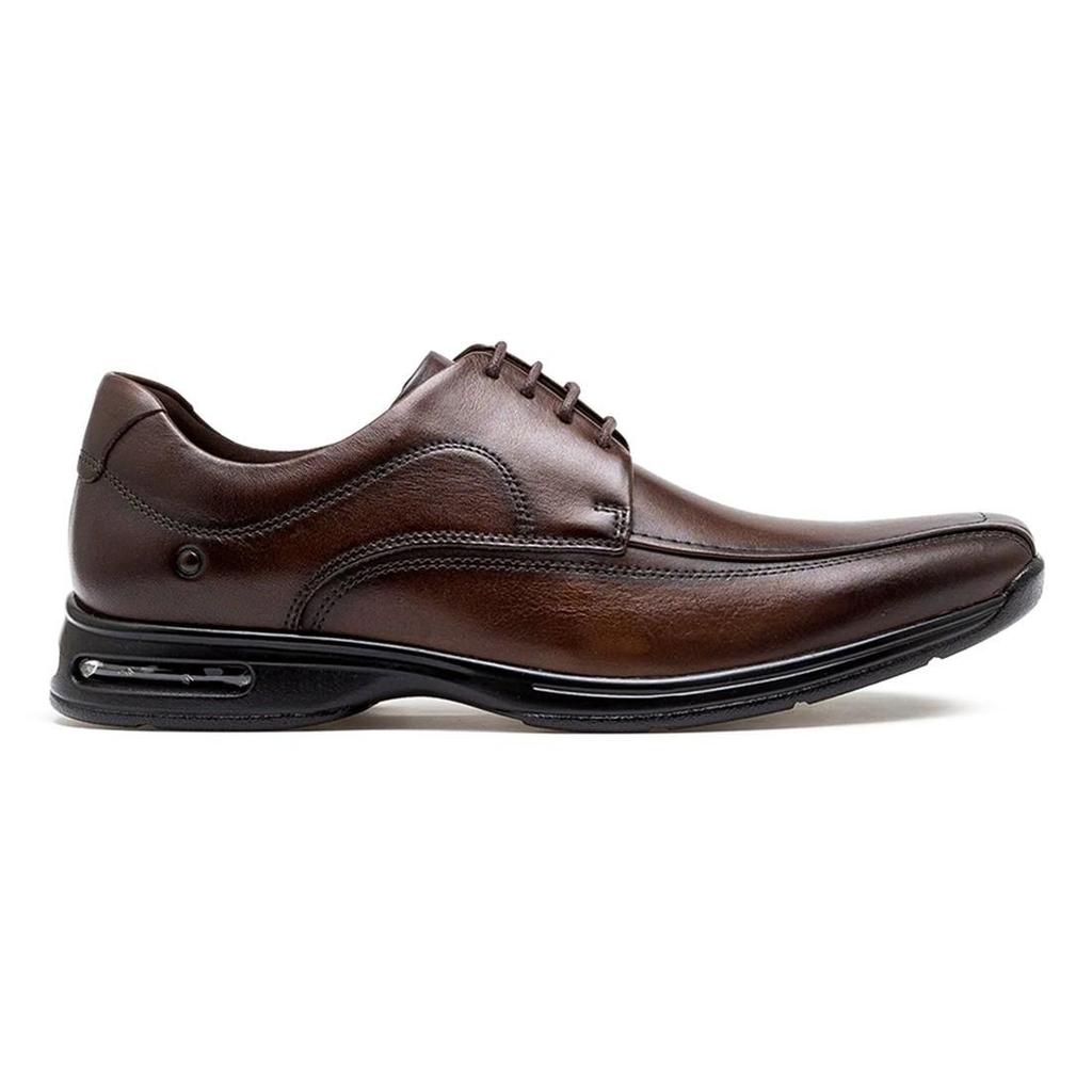 Sapato Social De Couro Democrata Smart Comfort Ar Spot 448026