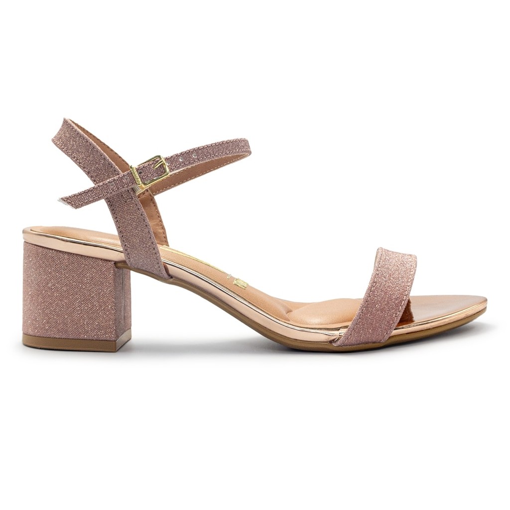 Sandália Vizzano Feminina Pelica Salto Bloco Metalizada Casual 6291.900