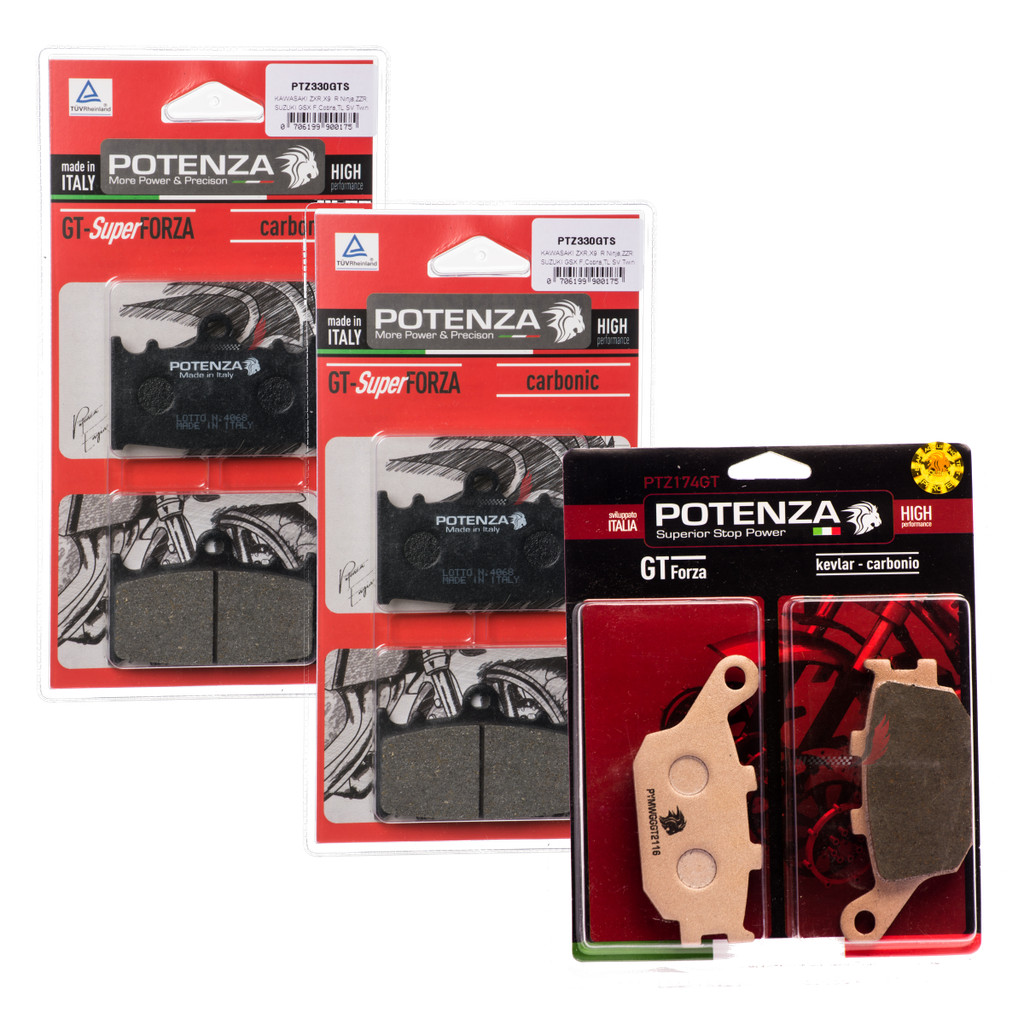 Kit Pastilha Potenza Bandit 650 08-14 1200 06 1250 07-14 GSX1250FA Diant+Tras GTS GT