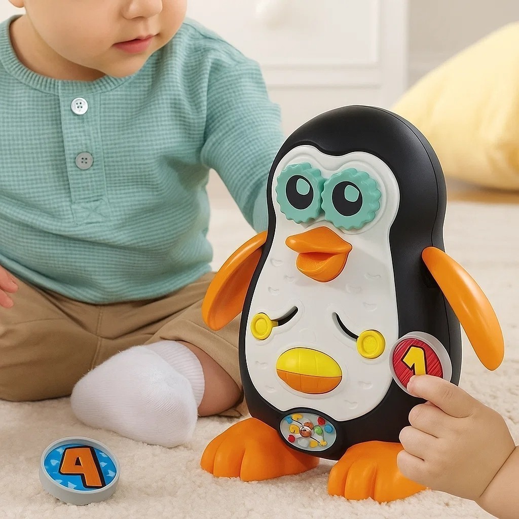 Brinquedo Educativo Pinguim Criança Boneco Animal Bichinho Divertido Som Interativo Oferta