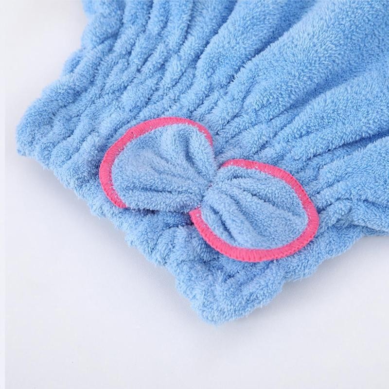 Detalhes do Kit 3/5/10 Touca de Microfibra para Cabelo | Secagem Rápida, Super Absorvente, Macia e Confortável com Laço Fofo