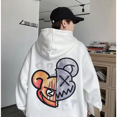 Moletom Ganguru Masculino Estampado Casaco Blusa de Frio de Streetwear Moletom Flanelado