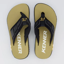 Chinelo Kenner Kivah Full Force Preto e Bege