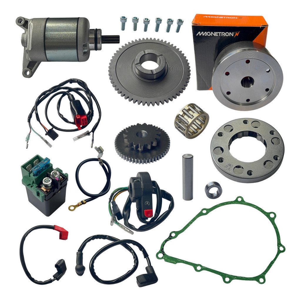 Partida Elétrica Fan 125 Ks 2009 2010 2011 2012 2013 2014 2015 Com Volante Kit Completo