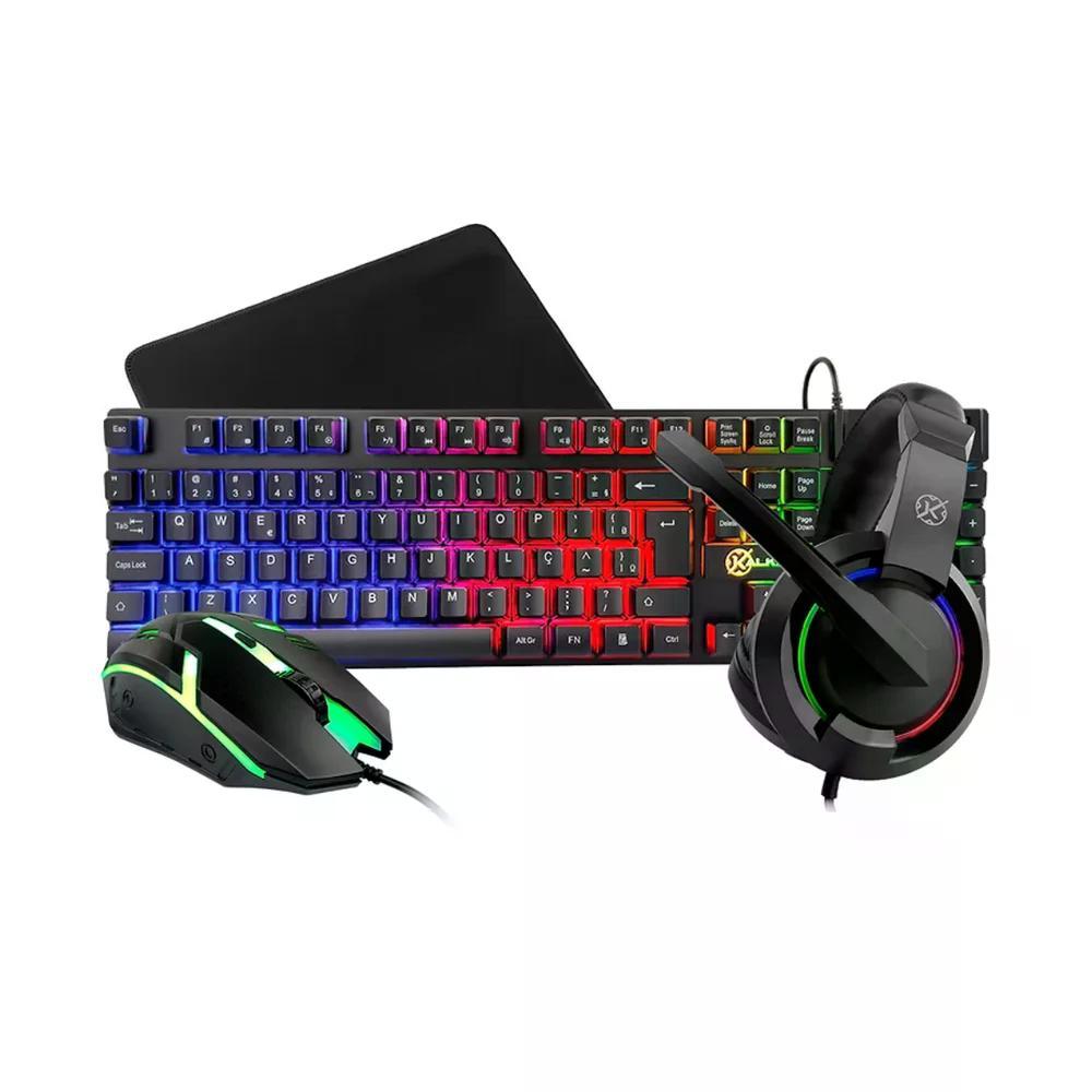 Kit Gamer Kalkan Odin Lite, 3.600 DPI, ABNT2, LED, Preto, KLK00060