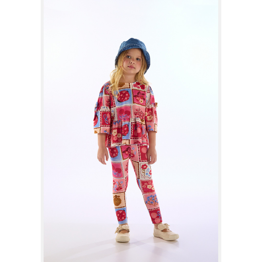 Conjunto Joana Infantil Blusa Três e Já