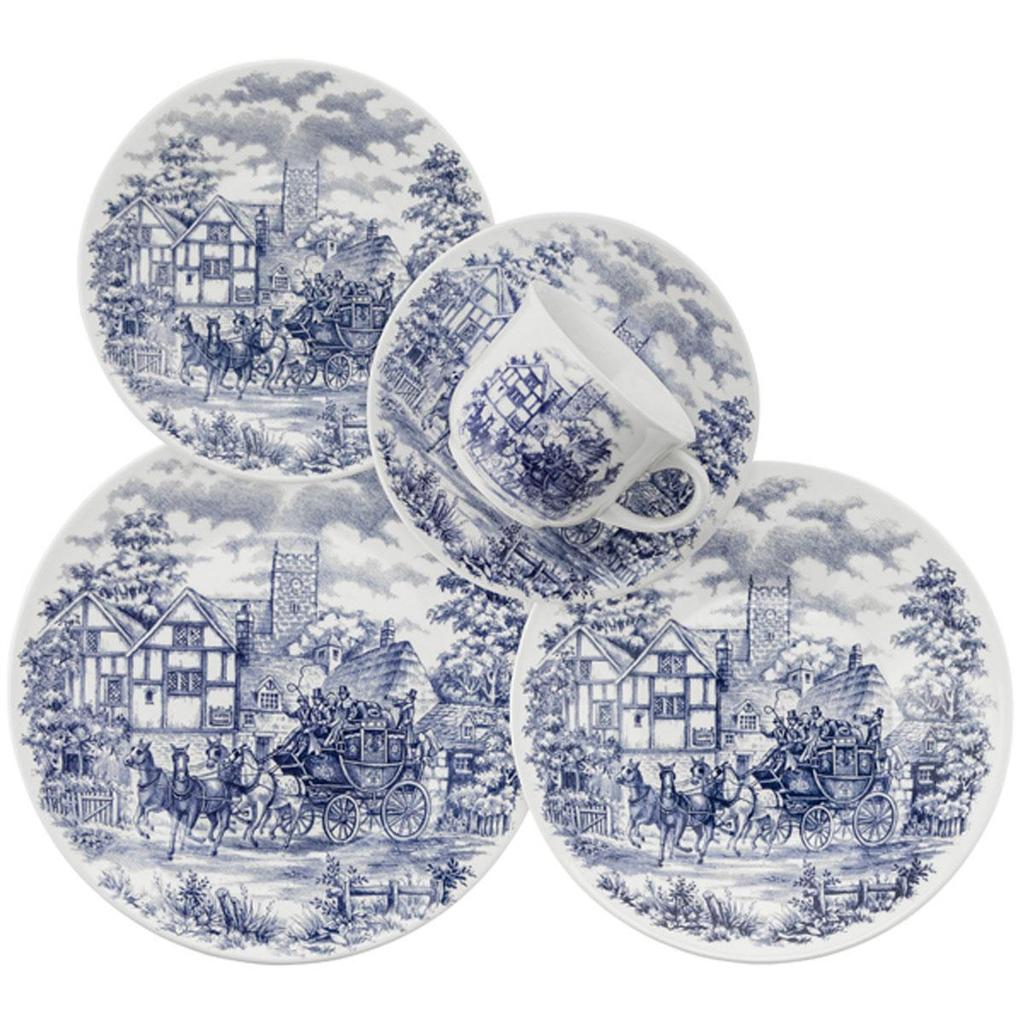 Aparelho de Jantar Oxford Donna Cena Inglesa 20 Peças Porcelana Completo