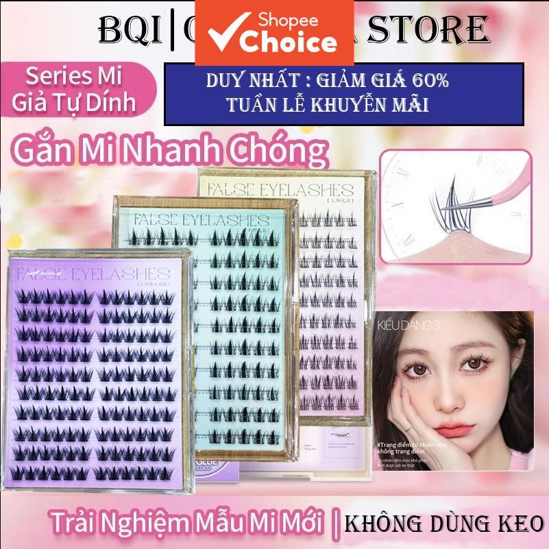 Clusters De Cílios Autoadesivos DIY 120 Peças , Natural Pré Colado Sem Cola Fina C Curl 8-14mm