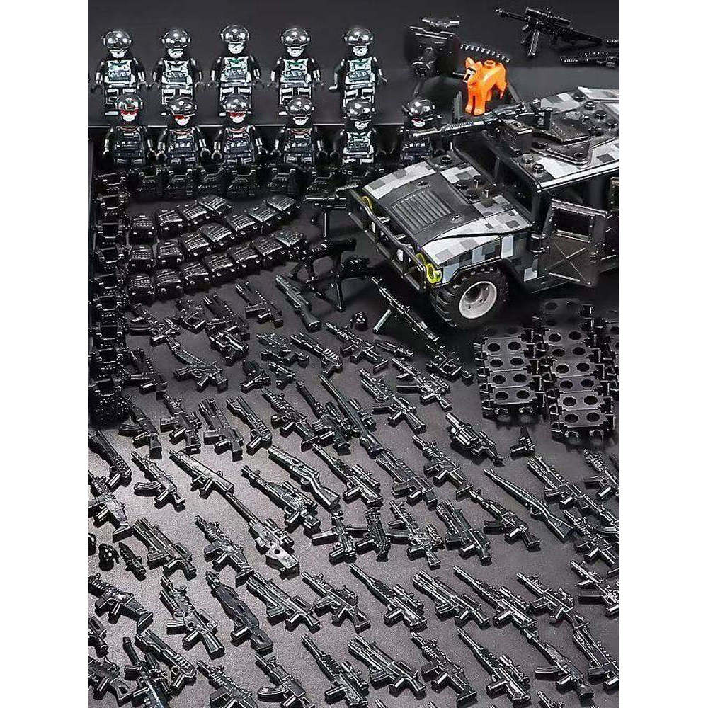 2026 Novos produtos adequados para Lego Ghost SWAT Minifiguras militares Hummer Delta Action Forças especiais montadas b