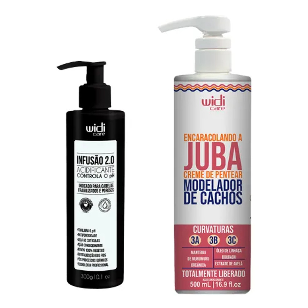 Kit Widi Care Juba Encaracolando 500ml + Acidificante Infusão 2.0 300ml
