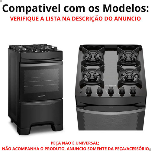 TREMPE R/SR 16,7cm PARA FOGÃO DE PISO CONTINENTAL FC4GB FC5GB - A27441501 — imagem 2 de 2