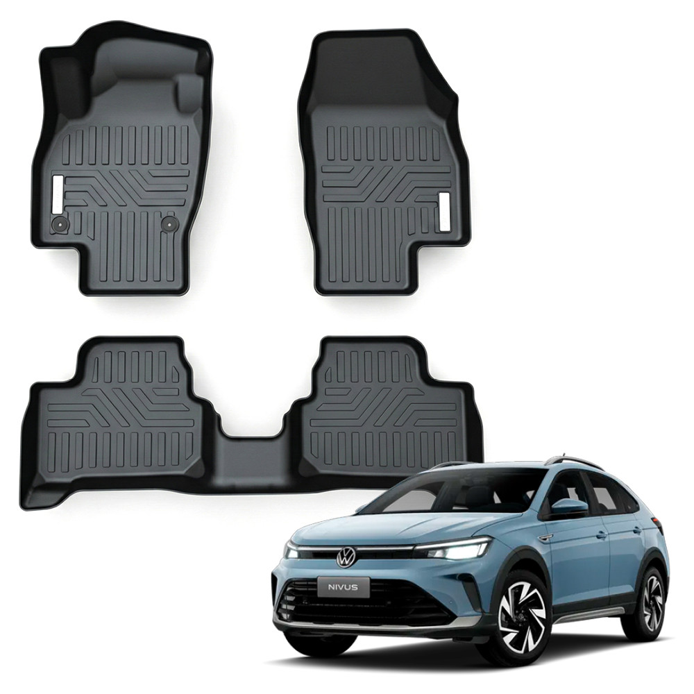 Tapete automotivo bandeja de borracha para NIVUS Conjunto 3 pcs Ekap