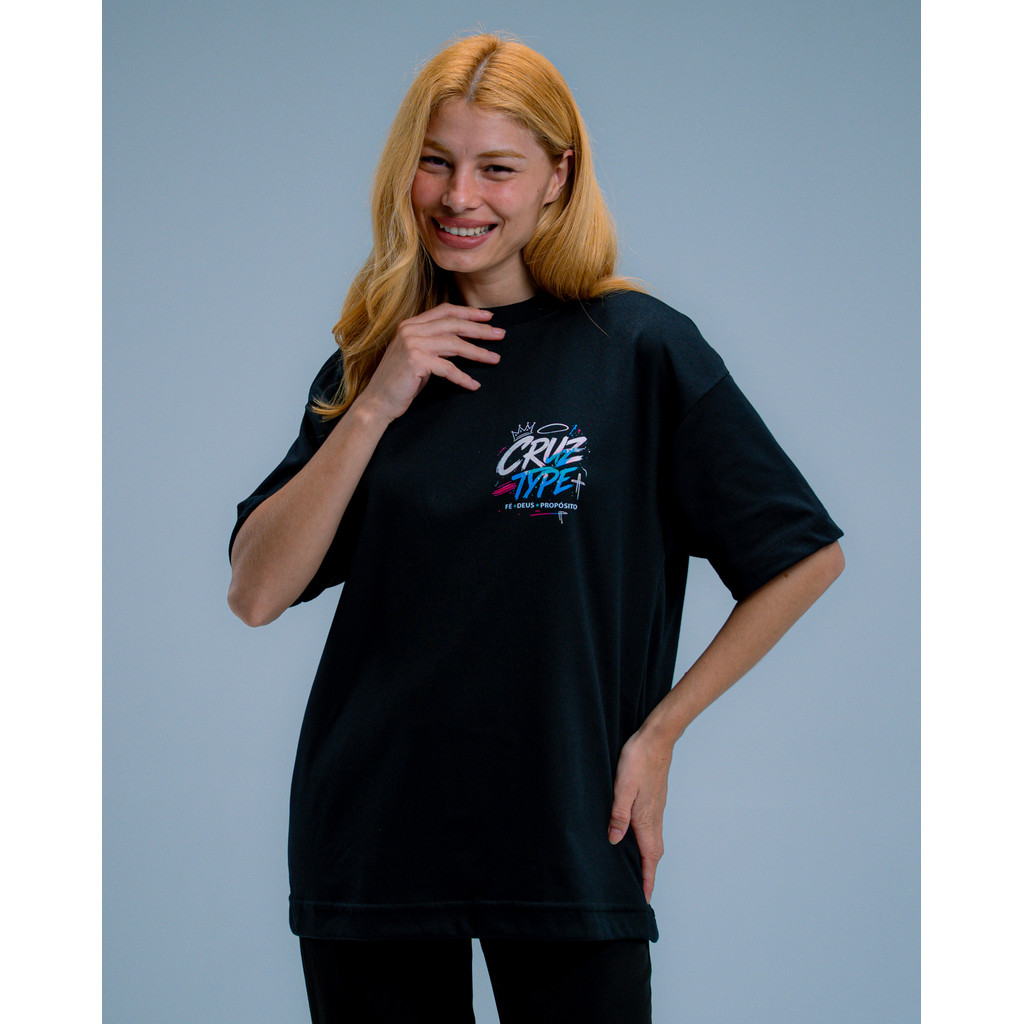 Detalhes do Camiseta Oversized Cristã “João 14:6” O Único Caminho Streetwear Exclusiva