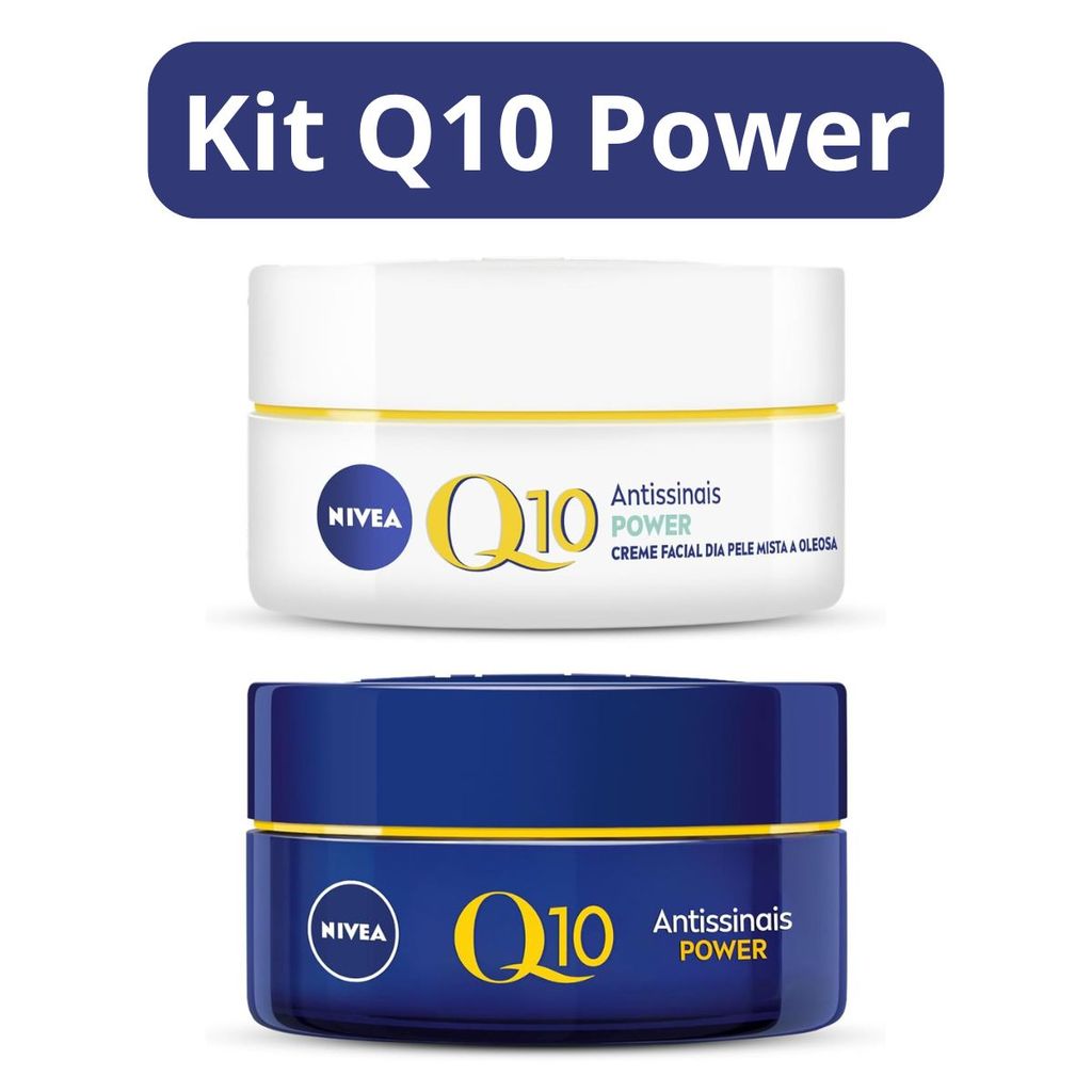 Kit NIVEA Q10 Power Pele Mista e Oleosa Dia + Noite Antissinais