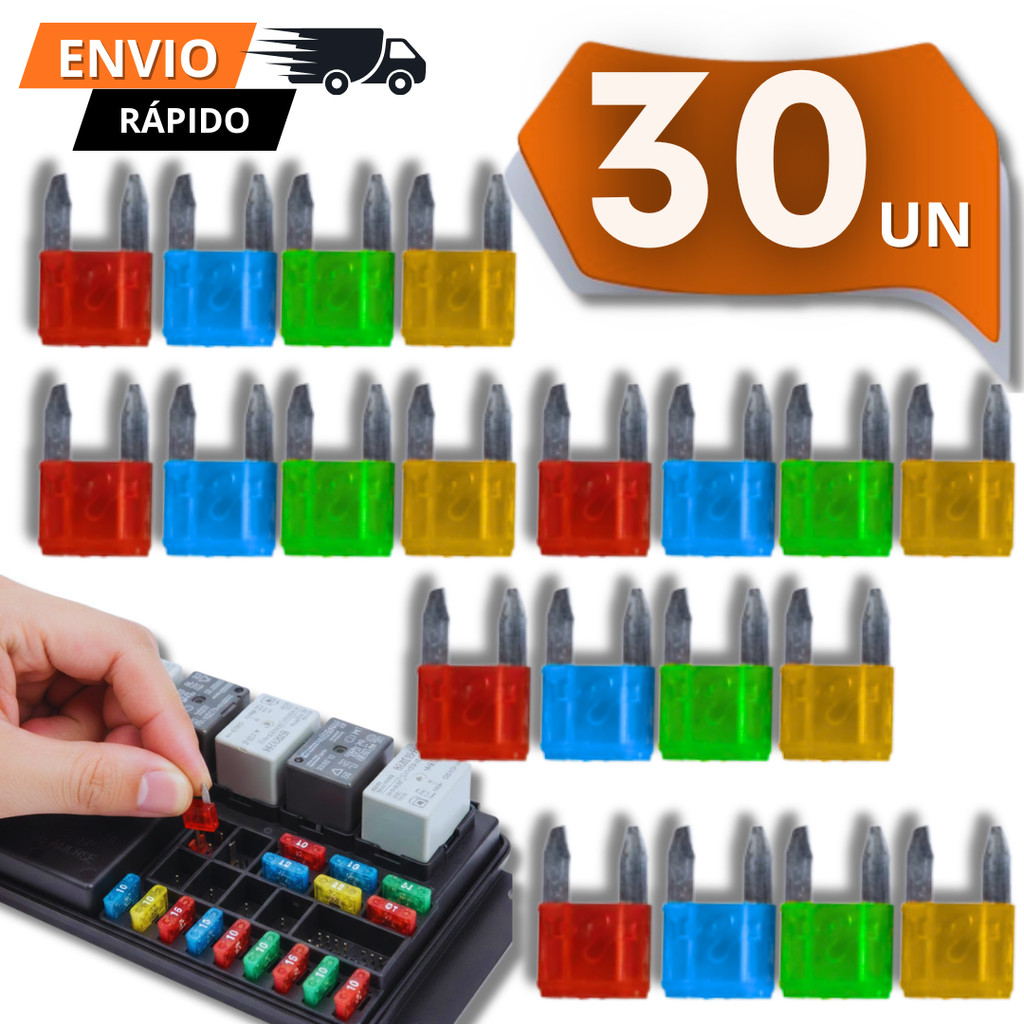 Combo Fusível Automotivos Lâminas Modelo Mini Carro Moto Versátil Fusível Multiuso Utilidades